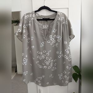 Ann Taylor Floral Work Blouse